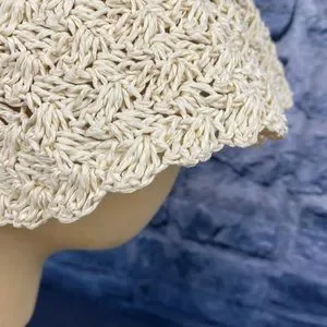 Accessories | Woven Crochet Straw Scalloped Edge Versatile  display picture 2